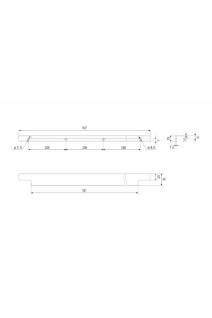 Мебельная ручка RAY RT109BL.1/000/1000