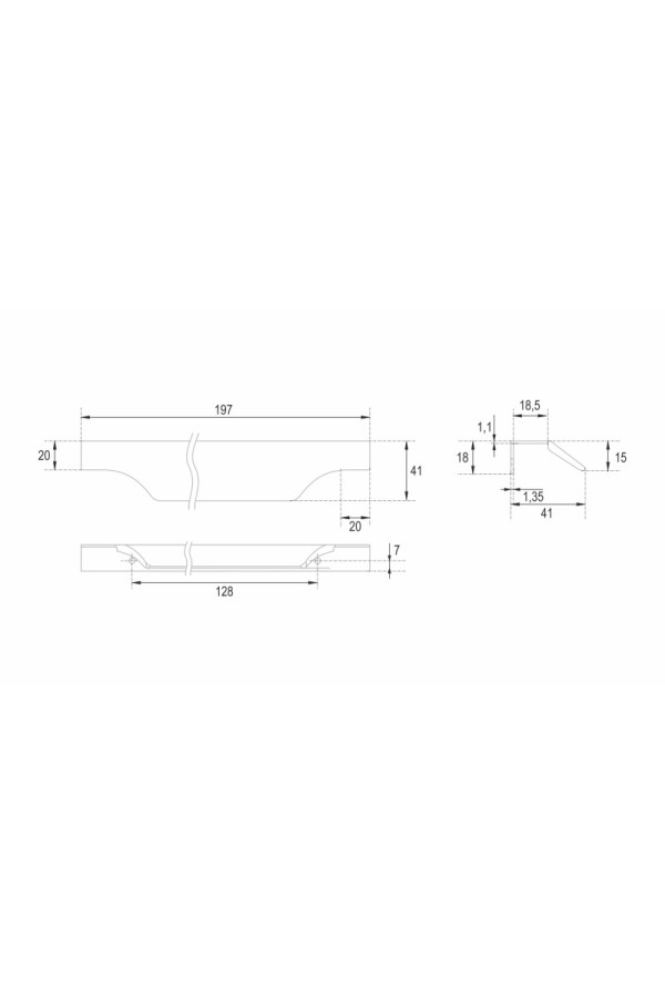Мебельная ручка WING RT114W.1/128/200