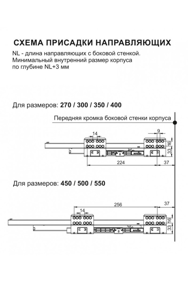 Прямые боковые стенки СТАРТ стандартной высоты SBDW11/GR/300
