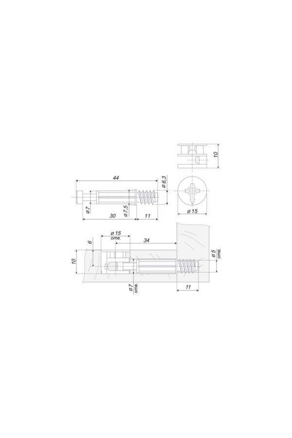 Стяжка B-fix ST01/48/6/Zn/01