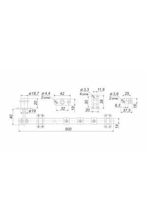 Мебельный замок Z409CP.4/500