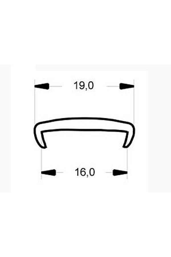 Кант накладной U16 орех темный 36К01