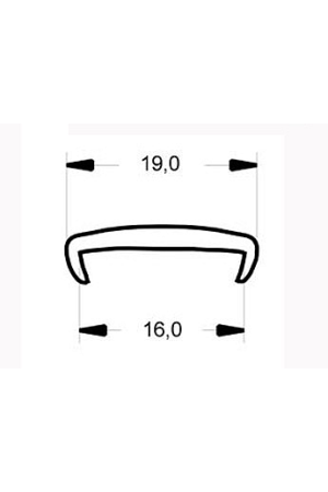 Кант накладной U16 орех итальянский 11А05/4892