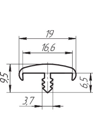 Кант врезной Т-16 вишня