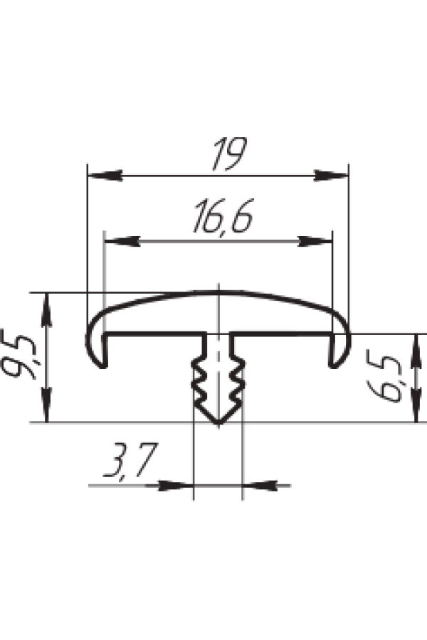 Кант врезной Т-16 вишня