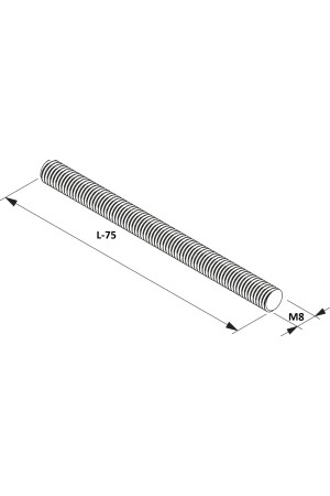 шпилька резьбовая M8*75