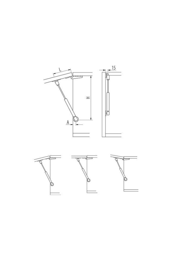 Газовый лифт нагрузка 150Н PD-G0150-N02 GTV