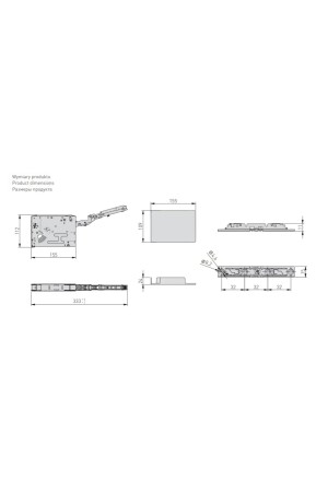подъемник GTV HORIZON Push To Open, F1100-2250, H300-650мм, вес 2,8-7кг, белый/PD-H-P2O-MEDIUM-10