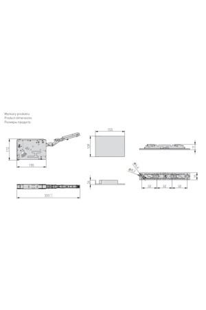 подъемник GTV HORIZON Soft Close, F1100-2250, H300-650мм, вес 2,8-7кг, белый/PD-H-MEDIUM-10