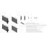 подъемник GTV HORIZON Push To Open, F2000-4050, H350-650мм, вес 4,5-10кг,антрацит/PD-H-P2O-STRONG-80