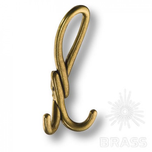 Крючок мебельный двухрожковый бронза античная Dugum Hook Big-Antik Brass