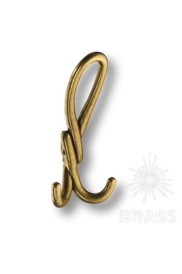 Крючок мебельный двухрожковый бронза античная Dugum Hook Big-Antik Brass