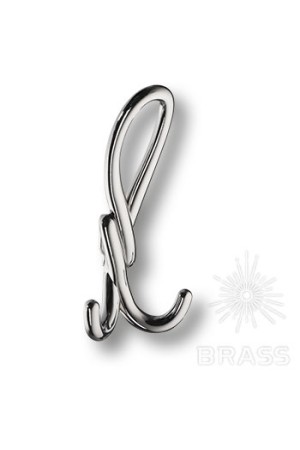 Крючок мебельный двухрожковый хром Dugum Hook Big-Chrome Brass