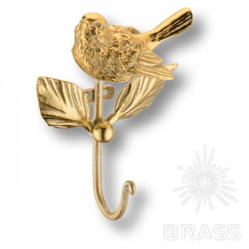 Brass 22664-АС крючок Птичка Терра ВБ (АС) Айвори, матовое золото