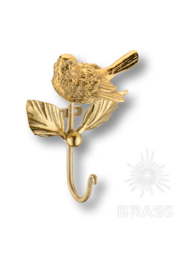 Brass 22664-АС крючок Птичка Терра ВБ (АС) Айвори, матовое золото