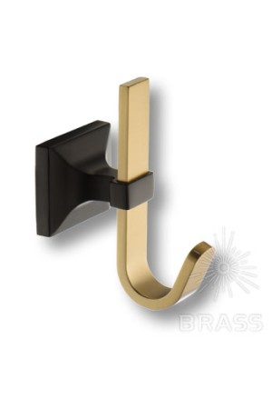 Brass 737 Hook Matt Black-Champagne Gold крючок мебельный, матовая латунь/чёрный