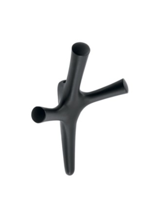 GTV крючок WALENCIA 3-х рожковый, черный матовый (10шт)/WZ-WALENCIA-20M