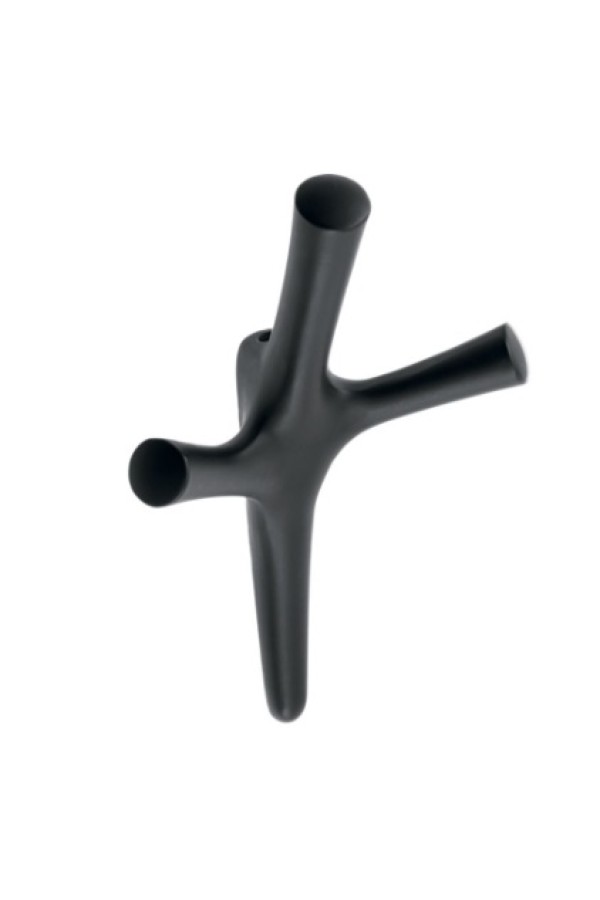 GTV крючок WALENCIA 3-х рожковый, черный матовый (10шт)/WZ-WALENCIA-20M
