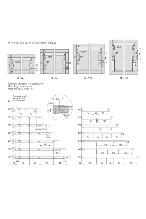 металлобоксы GTV Innovo 450х86 белые