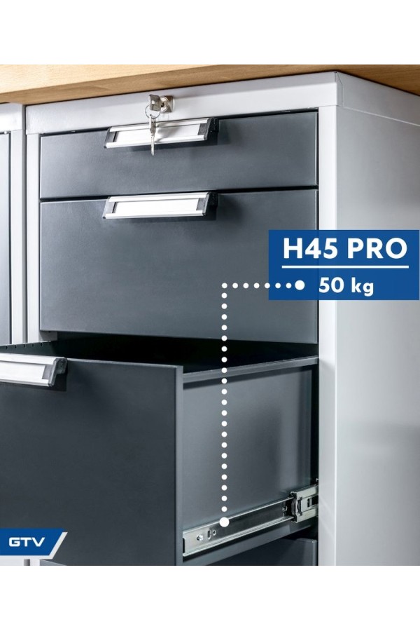 Направляющие шариковые полного выдвижения 45*300мм PRO на 50кг PK-PRO-H45-300 GTV