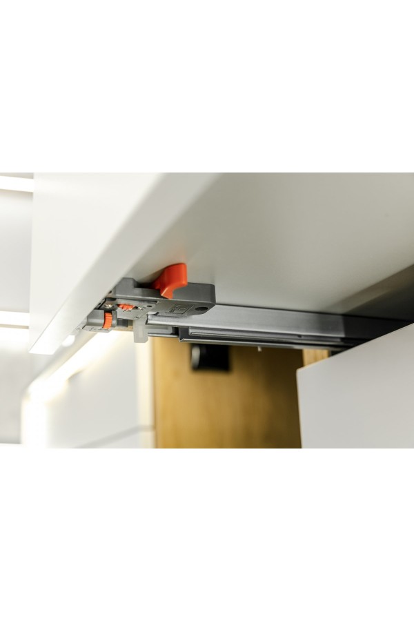 направляющие скрытого монтажа GTV MODERN SLIDE PRO 48*450мм, довод, 30кг/PB-3D0SHX18-450-PRO