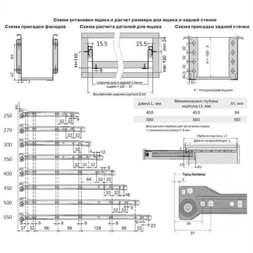 Firmax металлобоксы 450*150мм, 25кг, белый/FRM0395.07