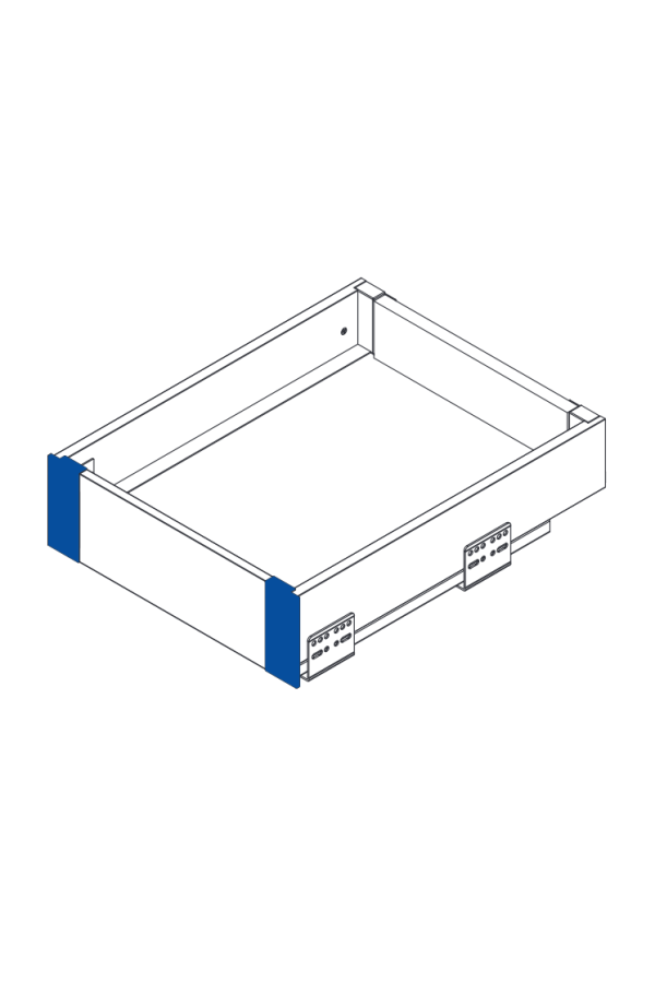 Соединитель фасада ящика AXIS PRO 45*84мм белый PB-AXISPRO-WEWMOCA1 GTV