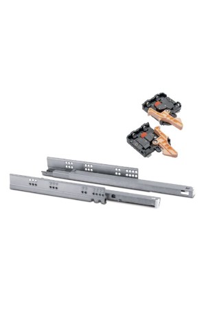 направляющие скрытого монтажа GTV MODERN SLIDE 100% выдвиж 350мм, доводчик 35кг (10шт)/PB-0SHX-350-A