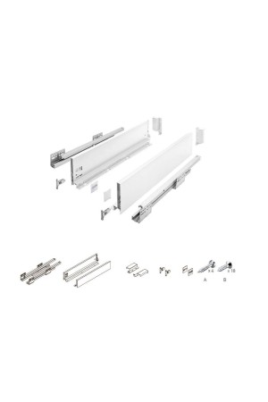 ящик GTV AXIS PRO 116*400мм, доводчик, 40кг, белый/PB-AXISPRO-KPL400B1
