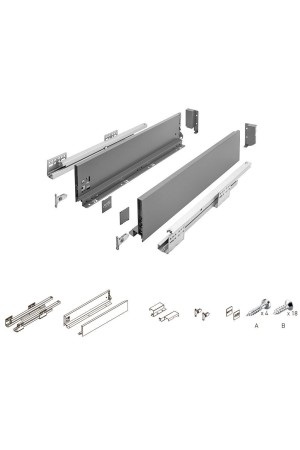 ящик GTV AXIS PRO 116*500мм, доводчик, 40кг, белый/PB-AXISPRO-KPL500B1