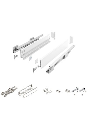 ящик GTV AXIS PRO 84*400мм, доводчик, 40кг, антрацит/PB-AXISPRO-KPL400A