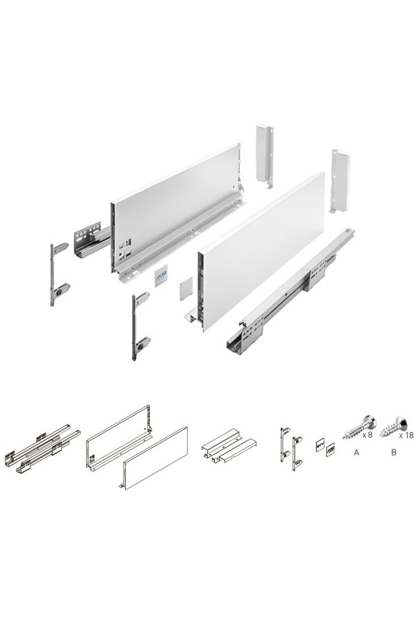 ящик GTV AXIS PRO 199*500мм, Push to open, 40кг, антрацит/PB-AXISPRO-P2O-KPL500D