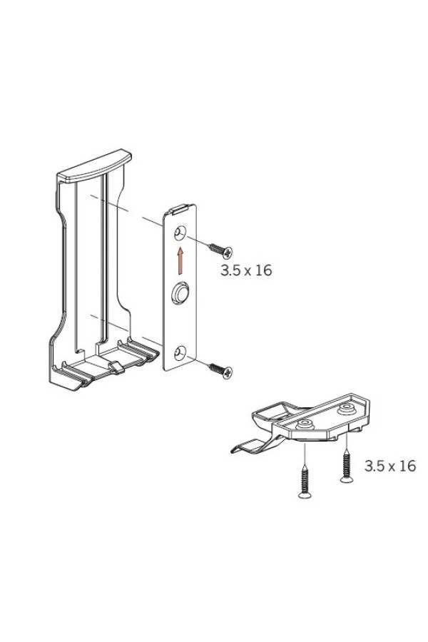 Firmax Newline ручка для внутреннего ящика,серый/NNK0001