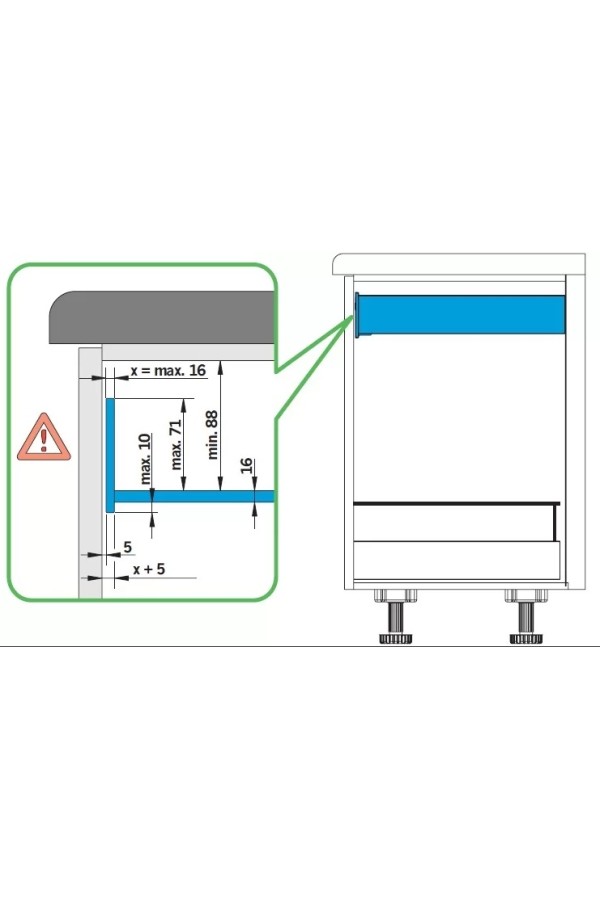 Firmax Newline ручка для внутреннего ящика,серый/NNK0001