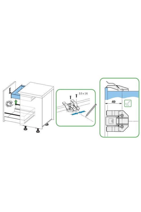 Firmax Newline ручка для внутреннего ящика,серый/NNK0001