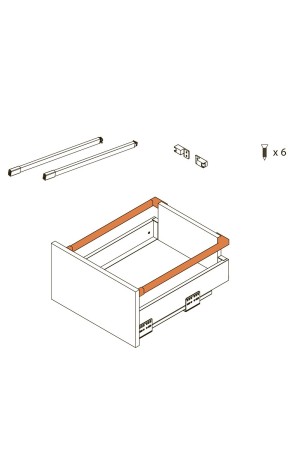 ящик GTV AXIS PRO*продольный релинг 300мм, антрацит(30шт)/PB-AXISPRO-RELKW300