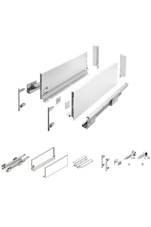 ящик GTV AXIS PRO 167*350мм, доводчик, 40кг, антрацит/PB-AXISPRO-KPL350C