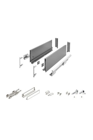ящик GTV AXIS PRO 167*300мм, доводчик, 40кг, антрацит/PB-AXISPRO-KPL300C