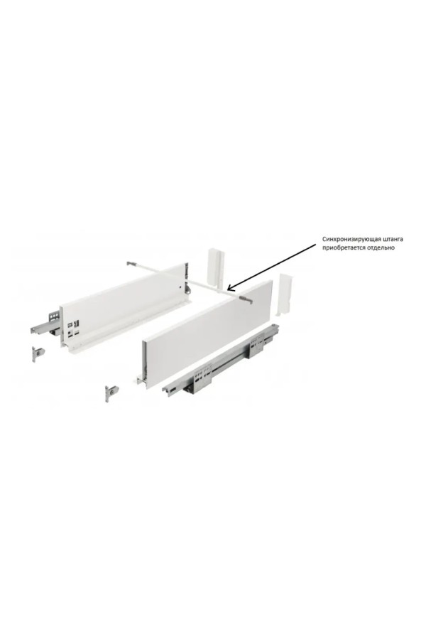 ящик GTV AXIS PRO 116*500мм, Push to open, 40кг, белый/PB-AXISPRO-P2O-KPL500B1