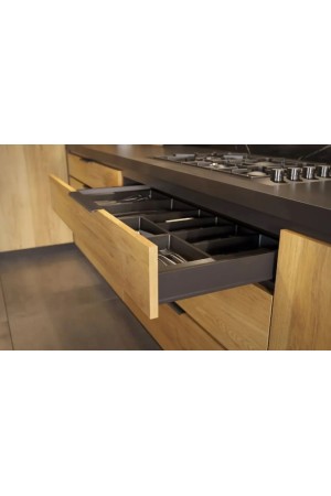 ящик GTV MODERN BOX PRO 84*350мм, доводчик, 40кг, антрацит/PB-MBPRO-KPL350A