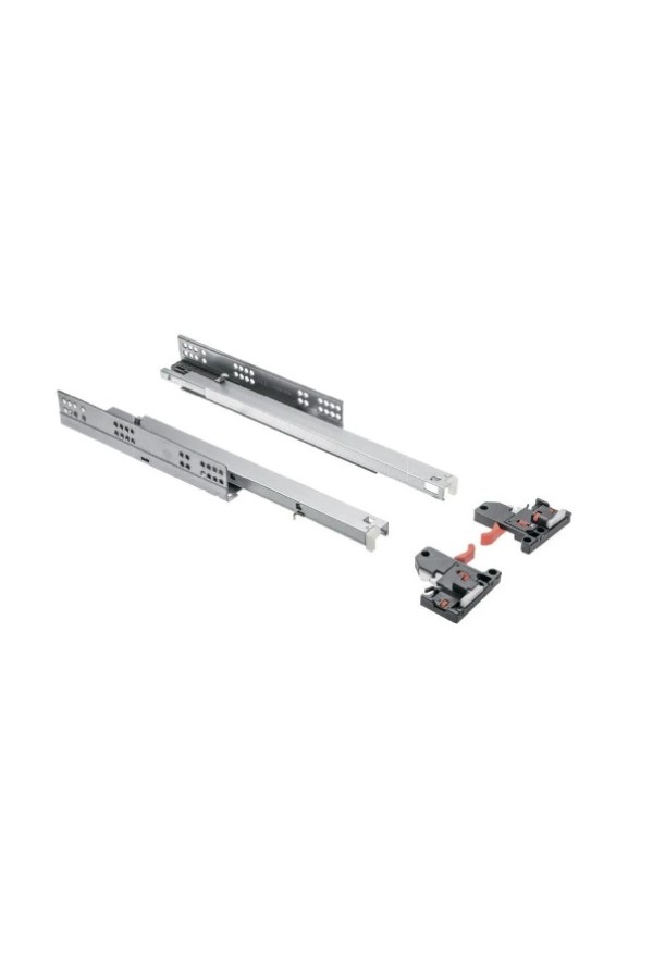направляющие скрытого монтажа GTV MODERN SLIDE PRO 48*550мм, довод, 30кг(10шт)/PB-3D0SHX18-550-PRO
