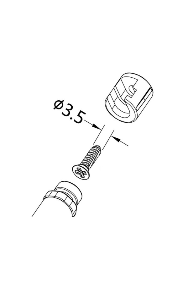 Firmax Newline муфта пластиковая для рейлинга, серый/FRM0970.43