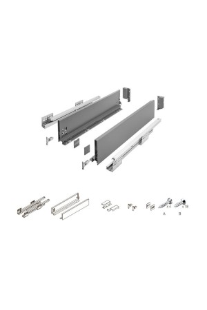 ящик GTV AXIS PRO 116*350мм, доводчик, 40кг, антрацит/PB-AXISPRO-KPL350B