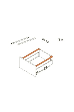 ящик GTV AXIS PRO*продольный релинг 550мм, белый(10шт)/PB-AXISPRO-RELKW550-10