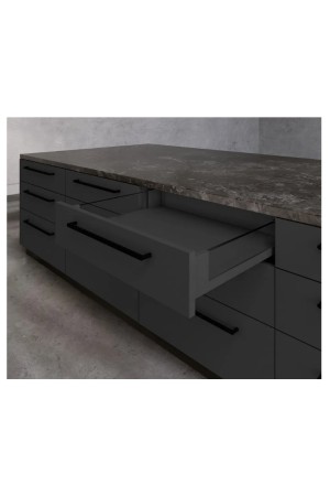 ящик GTV AXIS PRO GLASS 84*300мм, доводчик, 40кг, антрацит/PB-AXISPRO-GLASS-KPL300A