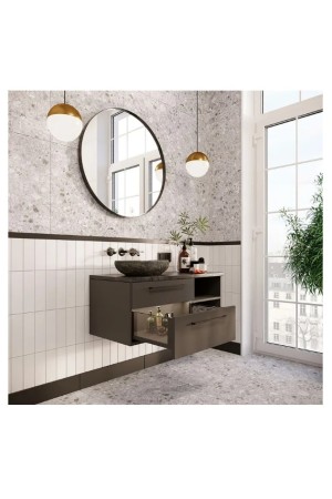 ящик GTV AXIS PRO GLASS 167*300мм, доводчик, 40кг, антрацит/PB-AXISPRO-GLASS-KPL300C