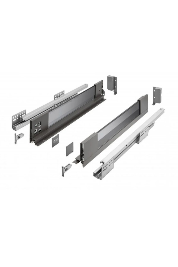 ящик GTV AXIS PRO GLASS 84*350мм, доводчик, 40кг, антрацит/PB-AXISPRO-GLASS-KPL350A