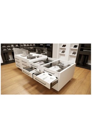 ящик GTV AXIS PRO GLASS 116*350мм, доводчик, 40кг, антрацит/PB-AXISPRO-GLASS-KPL350B