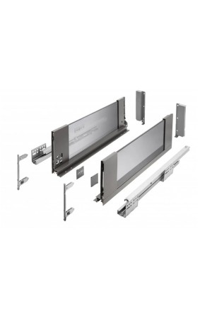 ящик GTV AXIS PRO GLASS 167*350мм, доводчик, 40кг, антрацит/PB-AXISPRO-GLASS-KPL350C
