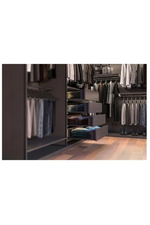 ящик GTV AXIS PRO GLASS 167*350мм, доводчик, 40кг, антрацит/PB-AXISPRO-GLASS-KPL350C